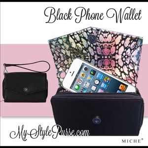 Black phone wallet